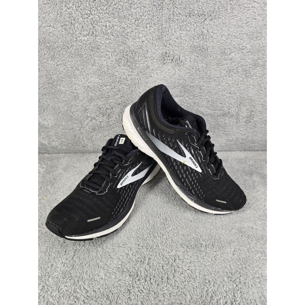 Brooks Ghost 13 Shoes Womens Size 11 Black White Running Road Sneakers